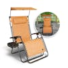 Bliss Hammocks Zero Gravity Chair with canopy with inest image of product in use