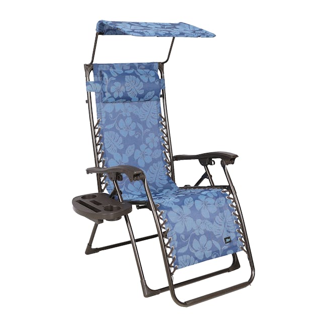 Bliss Hammocks 26-inch Wide Blue Flower Zero Gravity Chair.