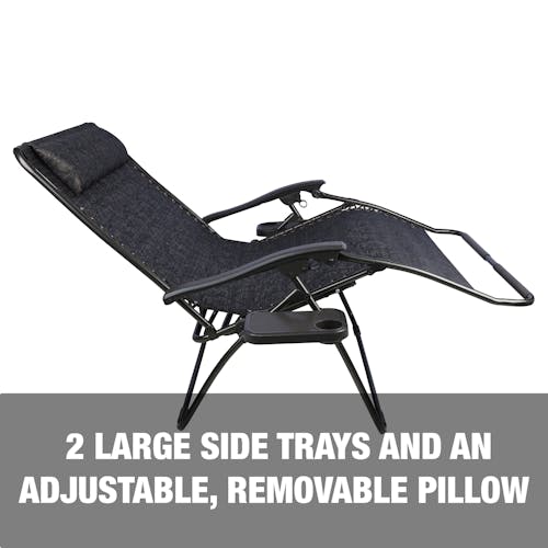 Reclined size: 71 inches long, 45 inches wide, 33 inches high, with a weight capacity of 600 pounds.