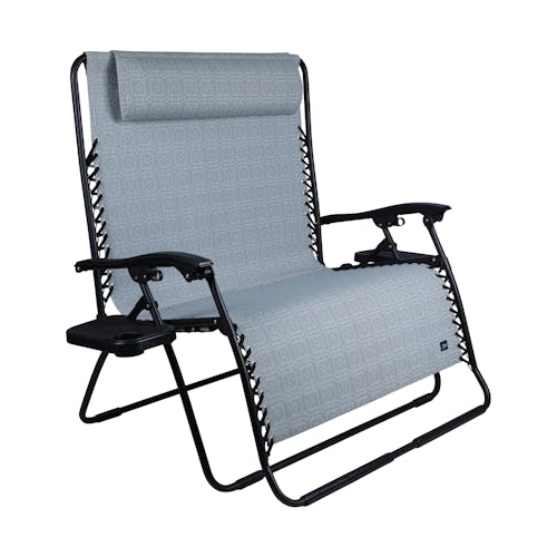 Bliss Hammocks 45-inch 2-Person Geometric Grey Gravity Free Recliner.