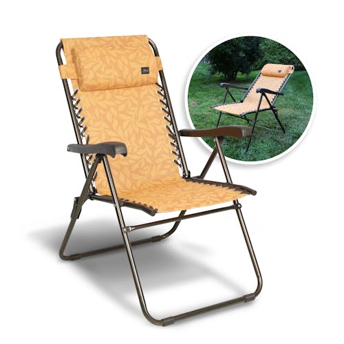 Bliss Hammocks Reclinging Sling Chair with inset image of product in use