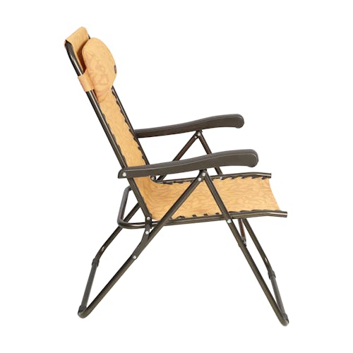 Side view of the 26-inch Amber Leaf Reclining Sling Chair.