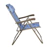 Side view of the 26-inch Blue Flower Reclining Sling Chair.