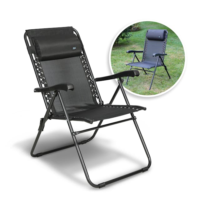 Bliss Hammocks gravity free reclining chair with image of product set up