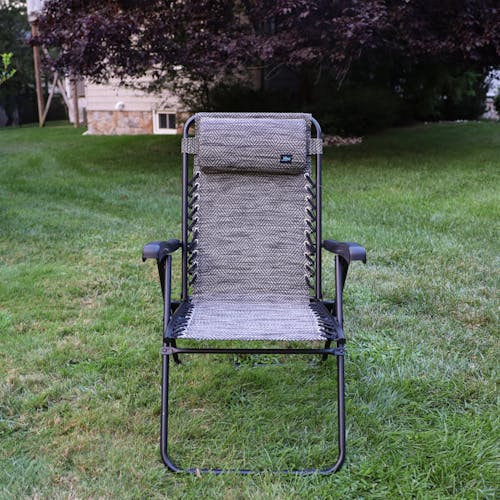 Bliss Hammocks reclining sling chair in grassy area