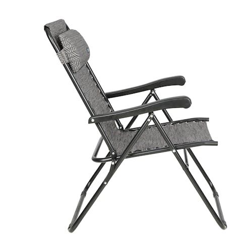 Side view of the 26-inch Diamond Jacquard Reclining Sling Chair.