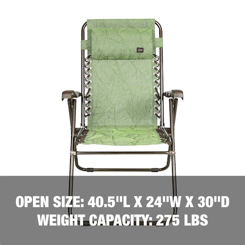 Open size: 40.5 inches long, 24 inches wide, and 30 inch depth, with a weight capacity of 275 pounds.