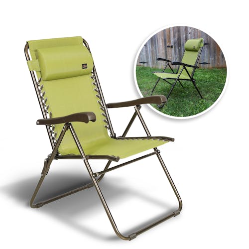 Bliss Hammocks Reclining Sling Chair with inset image of product in use