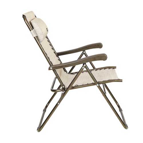Side view of the 26-inch Sand Reclining Sling Chair.