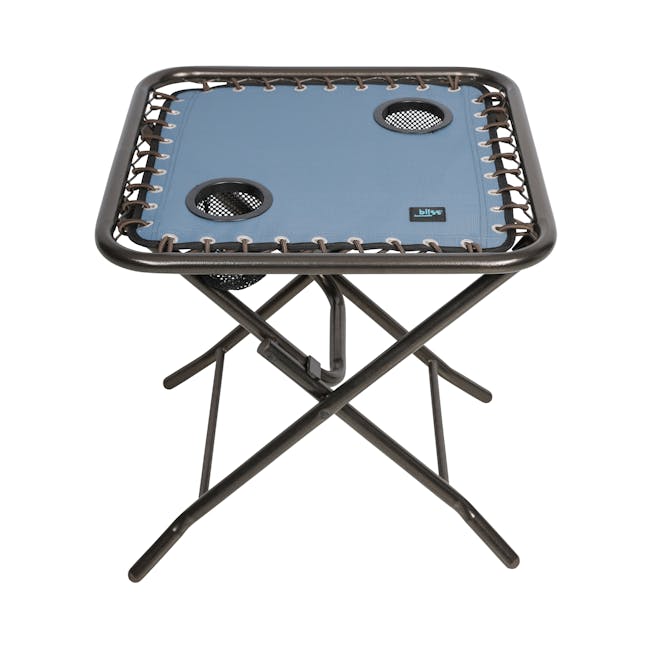 Bliss Hammocks 20-inch Denim Blue Folding Side Table.