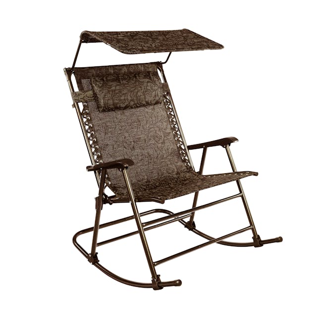 Bliss Hammocks 27-inch Wide Brown Jacquard Rocking Chair.
