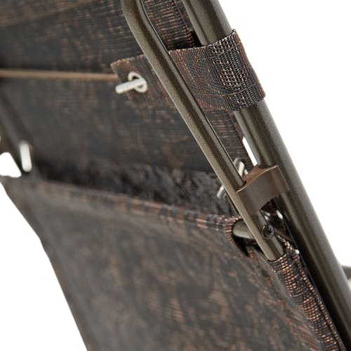 Close-up of the frame on the 27-inch Brown Jacquard Rocking Chair.
