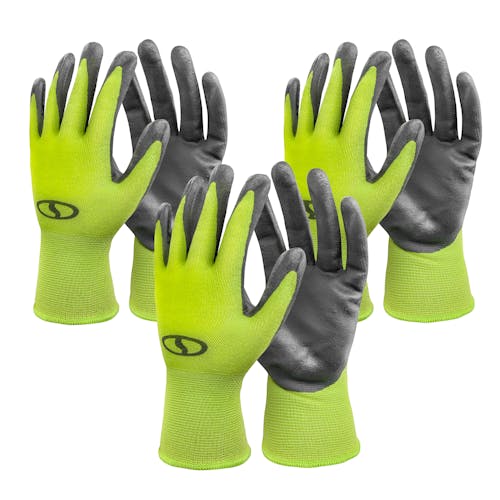 Cut Glove Reusable Rubber Hand Gloves (Pair) - Green