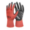 Sun Joe of Nitrile-Palm Reusable Red Gloves for Gardening, DIY Work, Cleaning, and More.