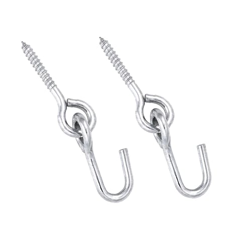 Bliss Hammocks Set of 2 Metal Eye Screws with attached hooks.