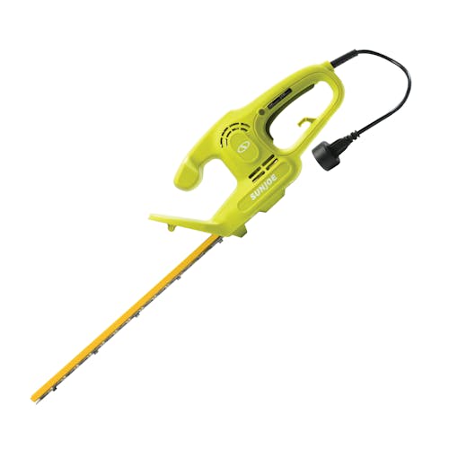 Left-side view of the Sun Joe 3.8-amp 15-inch Electric Hedge Trimmer.