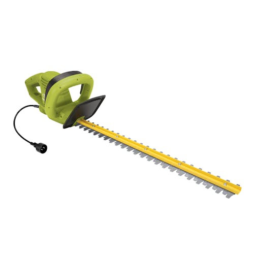 Left-angled view of the Sun Joe 3.5-amp 22-inch Electric Hedge Trimmer.
