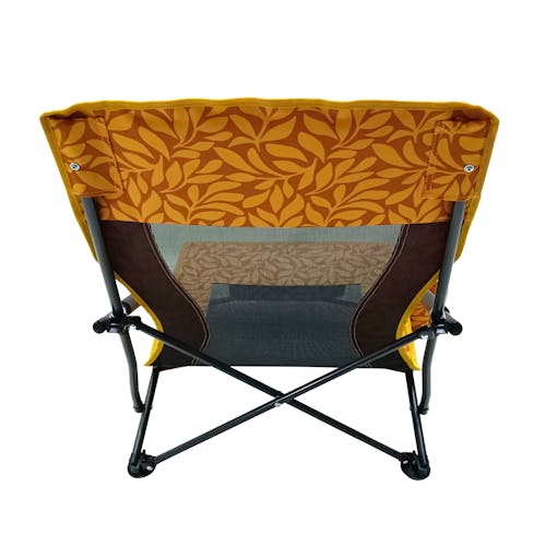 Rear view of the Bliss Hammocks Collapsible Amber Leaf Beach Chair.