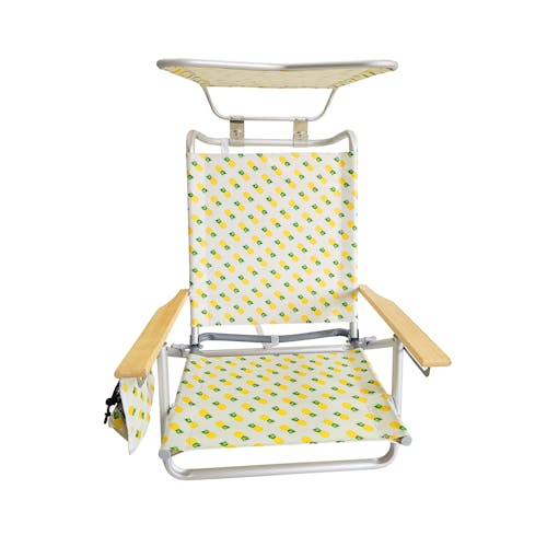 Front view of the Bliss Hammocks Folding Pineapple Beach Chair with Canopy.