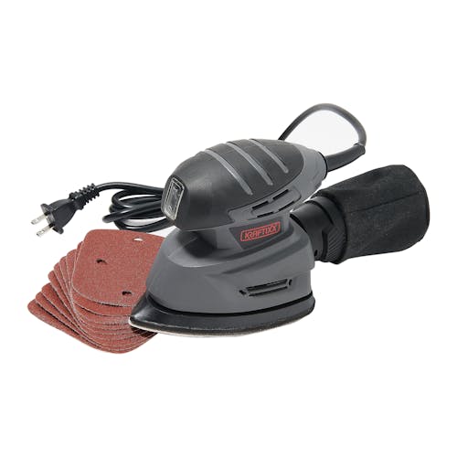 KraftFix Electric Detail Sander with 10 sanding sheets.