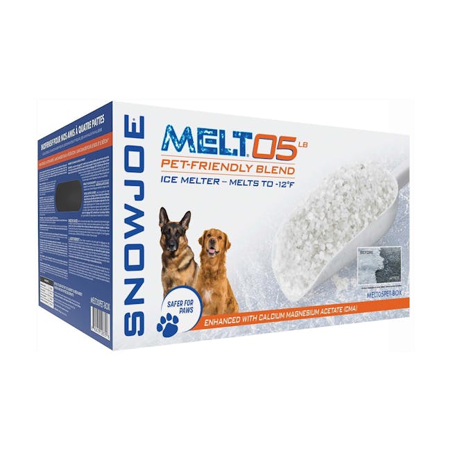 Snow Joe 5-pound box of Pet-Safer Premium Ice Melt.