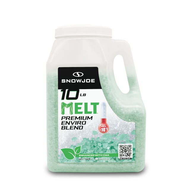 Snow Joe 10-pound jug of Premium Enviro Blend Ice Melter.