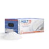 Snow Joe 15-pound box of Pure Calcium Chloride Ice Melt Pellets with a pile of the melt in front of the box.