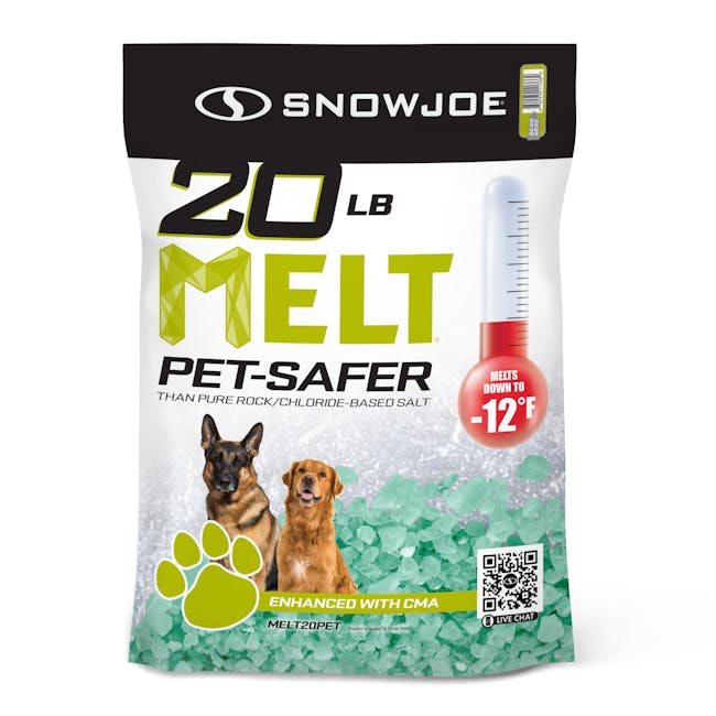 Snow Joe 20-pound bag of Pet-Safer Blend Premium Ice Melt.
