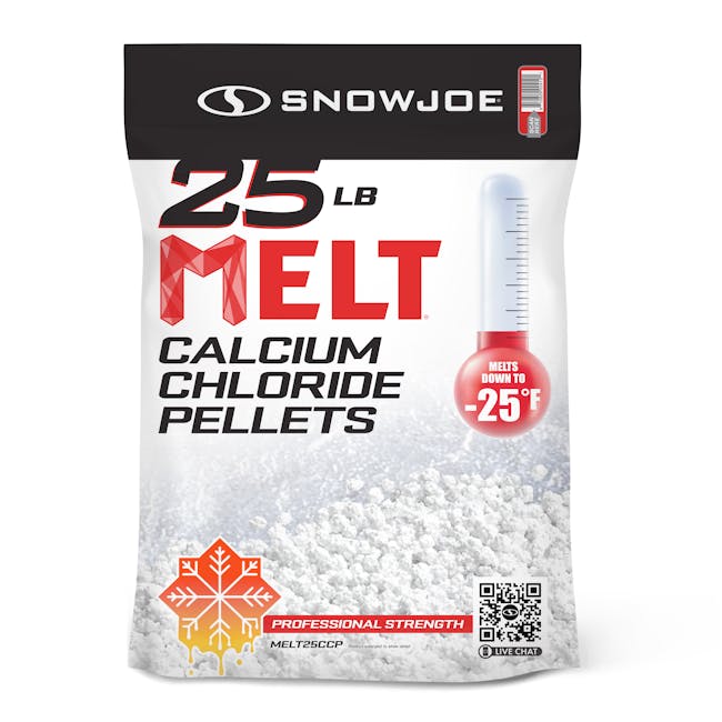 Snow Joe 25-pound bag of Calcium Chloride Pellets Professional Strength Ice Melter.