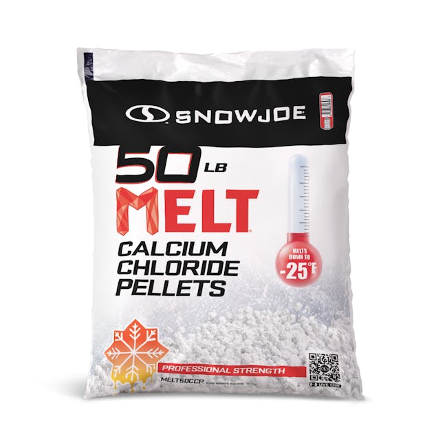 MELT50CCP snow joe 50lb calcium chloride pellet ice melt