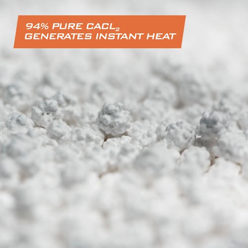 94% pure calcium generates instant heat.