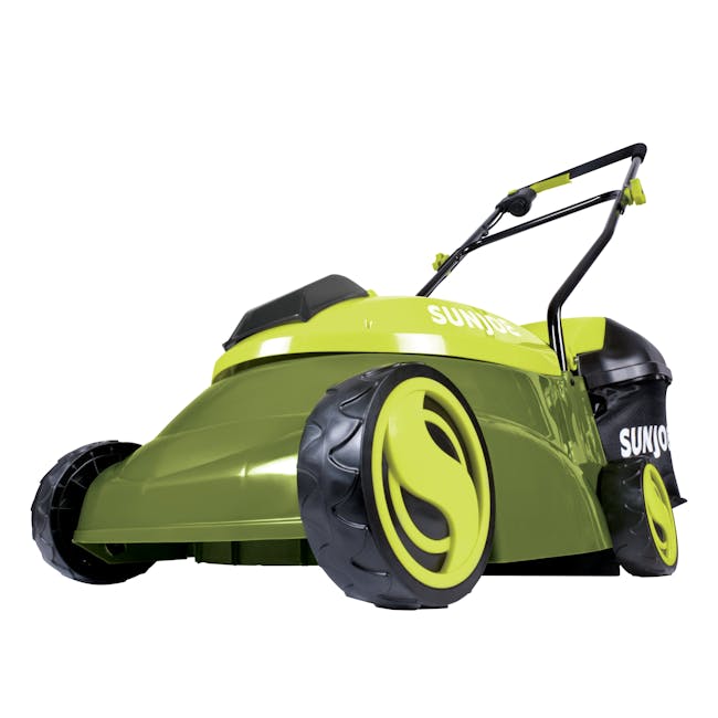 Sun Joe 28-volt 4-amp 14-inch Cordless Lawn Mower.