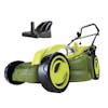 Sun Joe 13-amp 17-inch Electric Lawn Mower and Mulcher with mulch plug.