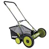 Sun Joe 18-inch manual reel mower with grass catcher.