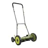 Left-angled view of the Sun Joe 16-inch manual reel lawn mower.