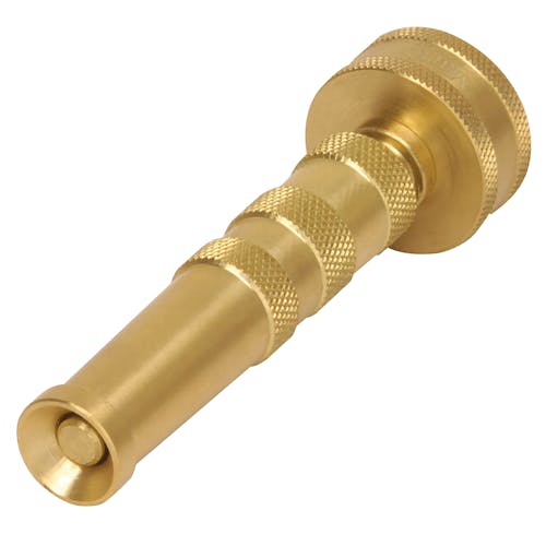 Close-up of the tip of the Brass Twist Hose Nozzle