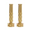 Martha Stewart 2-pack of 4-inch Brass Twist Hose Nozzles.