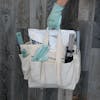 Martha Stewart Heavy-Duty Canvas Garden Bag filled with tools.