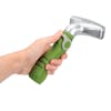Person adjusting the water flow on the Martha Stewart Fan Spray Hose Nozzle.