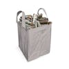 Martha Stewart 48-gallon multi-purple slate-colored debris bag filled with sticks.