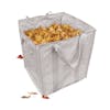 Martha Stewart 48-gallon multi-purple slate-colored debris bag filled with leaves.