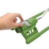 Person adjusting the flow on the Martha Stewart 18-nozzle Oscillating Sprinkler.