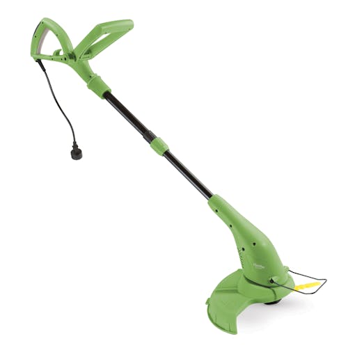Side view of the Martha Stewart 11.5-inch Electric SharperBlade 2-in-1 Stringless Grass Trimmer and Edger.