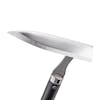 Close-up side view of the blade on the Nisaku Sankakuhoe 6.75-inch Japanese Stainless Steel Triangle Hoe.