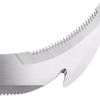 Close-up of the center of the blade on the Nisaku 24-inch Scheve Cutter Japanese Stainless Steel Curved Cutter.