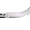 Close-up of the blade on the Nisaku 24-inch Scheve Cutter Japanese Stainless Steel Curved Cutter.