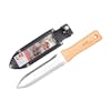 Nisaku Hori-Hori Namibagata Japanese Stainless Steel Weeding Knife with a 7.25-Inch Blade and blade sheath.