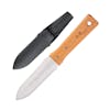 Nisaku Hori-Hori Namibagata 7.25-inch Japanese Stainless Steel Weeding Knife with blade sheath.