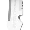Close-up of the blade on the Nisaku Limited Edition Mizukatana 7.5-Inch Japanese Stainless Steel Knife.
