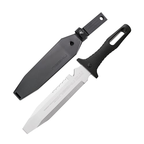 Nisaku Limited Edition Mizukatana 7.5-Inch Japanese Stainless Steel Knife with blade sheath.